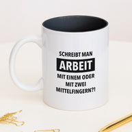 Arbeit - Tasse Schwarz Tasse wrdprn