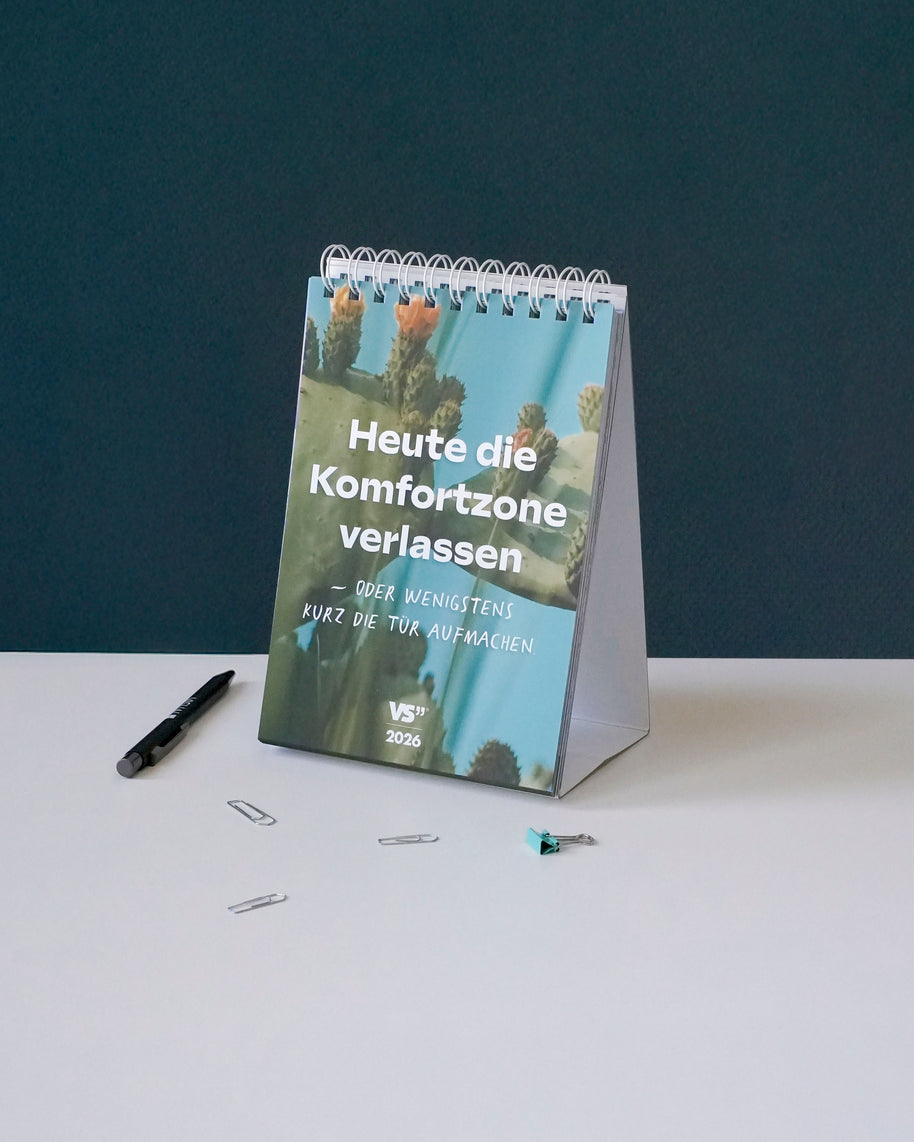 Wochentischkalender 2026 Kalender VS Sarkasmus Komfortzone verlassen 