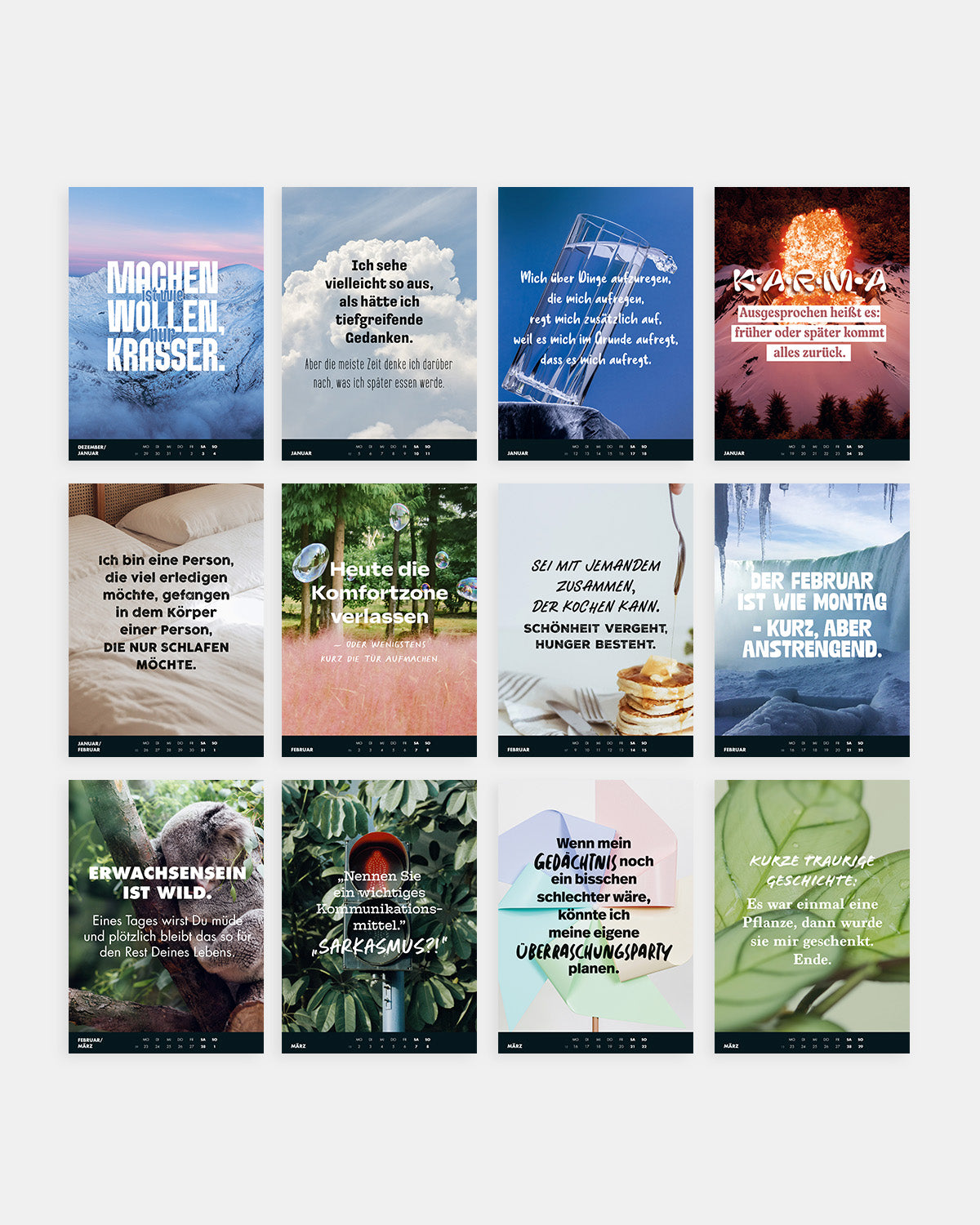 Sarkasmus - Wochentischkalender 2026 Kalender wrdprn®