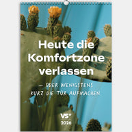 Wochenwandkalender 2026 VS Komfortzone verlassen Kalender Sarkasmus