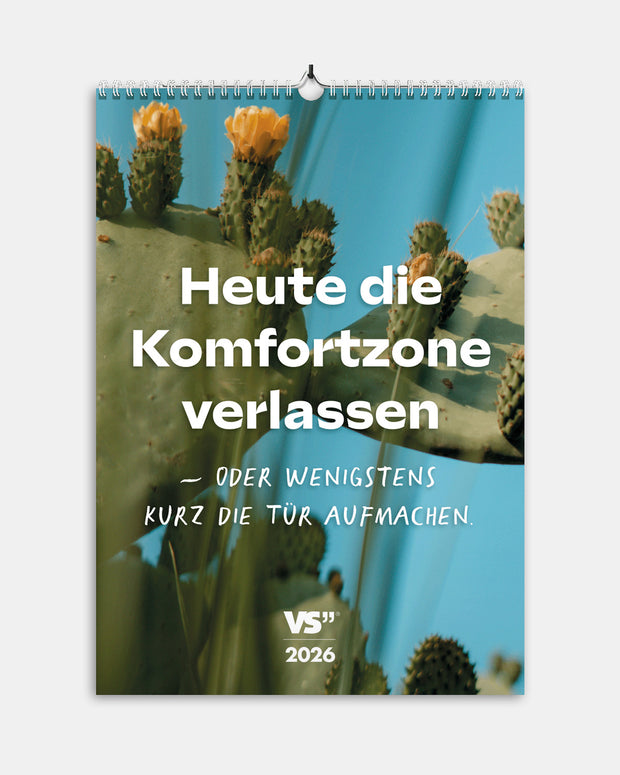 Wochenwandkalender 2026 VS Komfortzone verlassen Kalender Sarkasmus