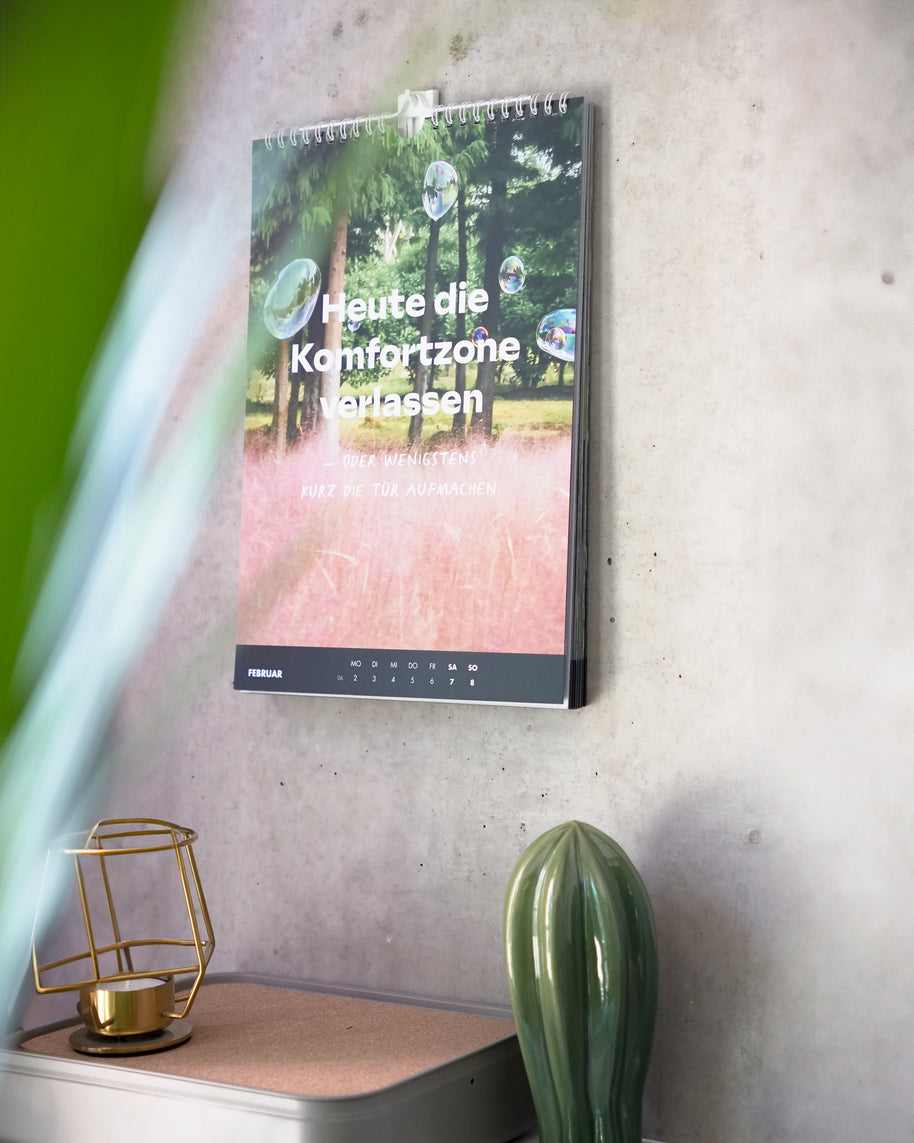 Wochenwandkalender 2026 VS Komfortzone verlassen Kalender Sarkasmus