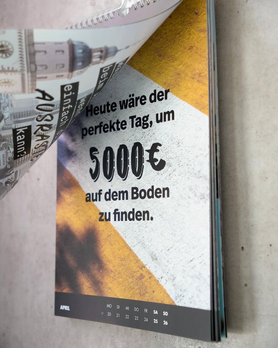 Wochenwandkalender 2026 VS Komfortzone verlassen Kalender Sarkasmus