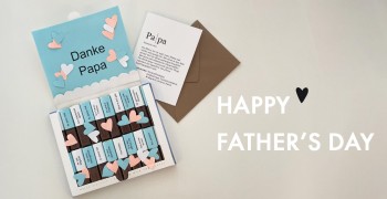 Merci-Schokolade mit Papa Sprüchen - ein persönliches Geschenk zum Vatertag
