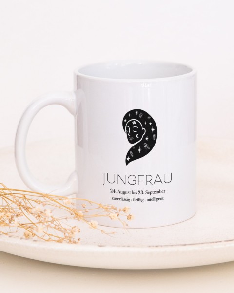 Motiv: Sternzeichen "Jungfrau" - VS" Tasse
