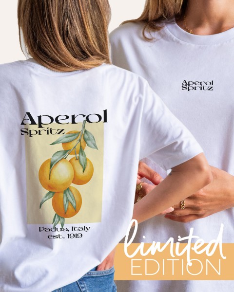 Aperol Shirt mit Backprint Aperol Spritz