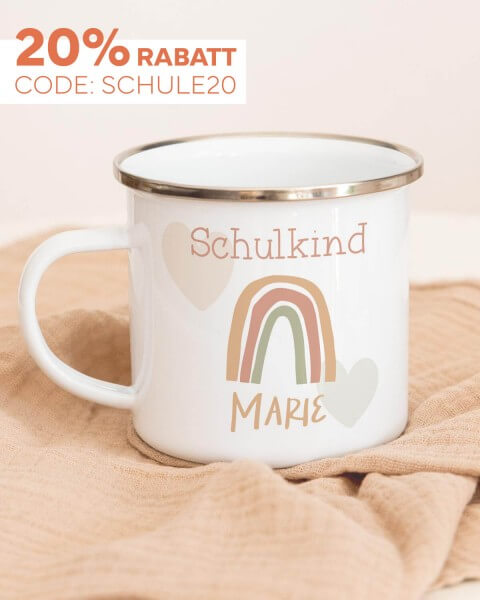 Schulkind - Emaille Tasse