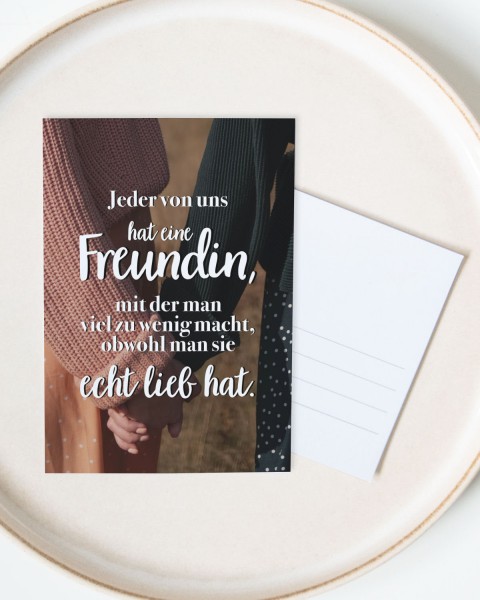 Eine Freundin - Postkarte