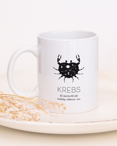 Motiv: Sternzeichen "Krebs" - VS" Tasse