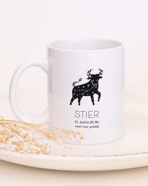 Motiv: Sternzeichen "Stier" - VS" Tasse