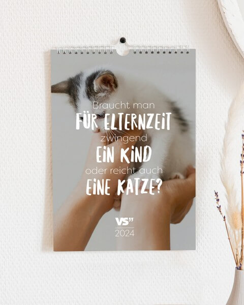 Katze Kalender - Monatswandkalender 2025