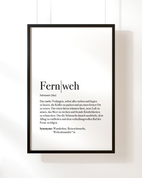 Definition Fernweh - Poster