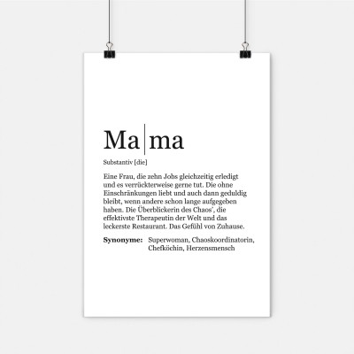 Poster Definition Mama - Dudeneintrag Mama - Poster Mama - VS" - Visual Statements