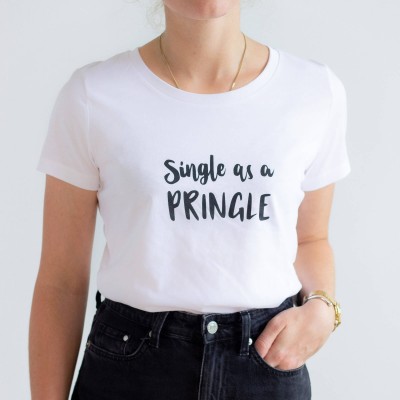 Single as a pringle - T-Shirt Figurbetont