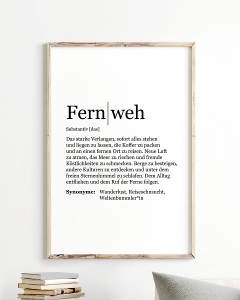 Definition Fernweh - Poster