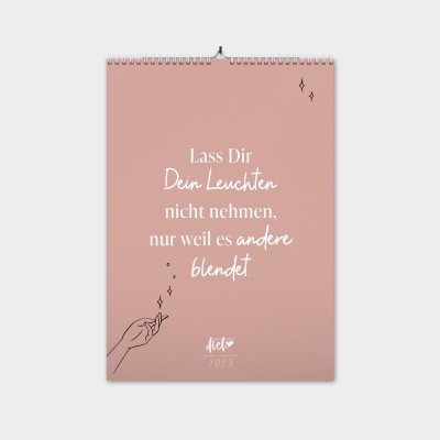 Liebe lieber Dich - Wandkalender 2023 - Achtsamkeitskalender 2023 