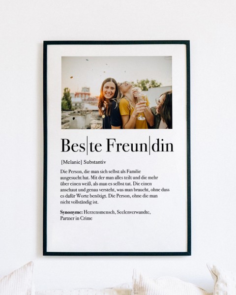 Personalisiertes Foto-Poster - Beste Freundin 