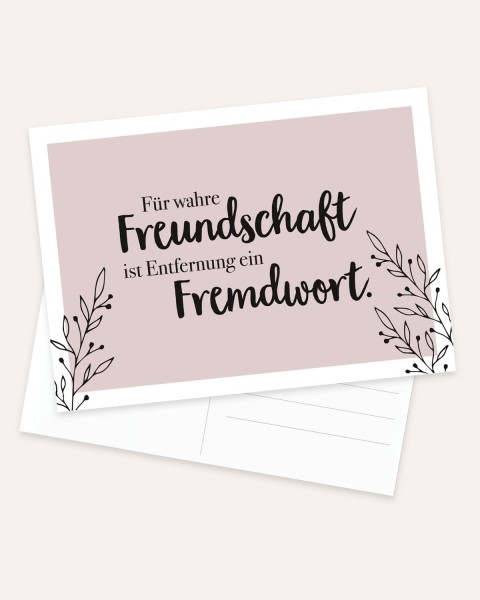 Wahre Freundschaft - Postkarte