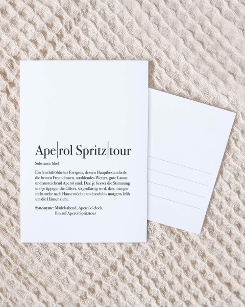 Definition Aperol Spritztour - Postkarte