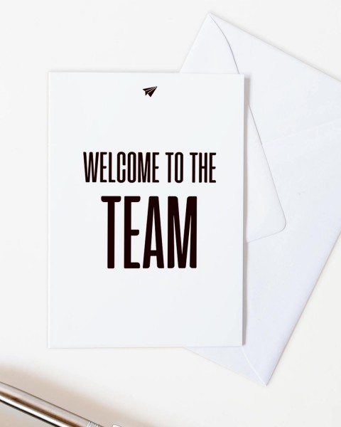Welcome to the Team - Grußkarte