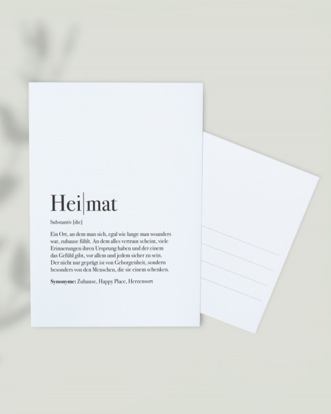 Definition Heimat - Postkarte