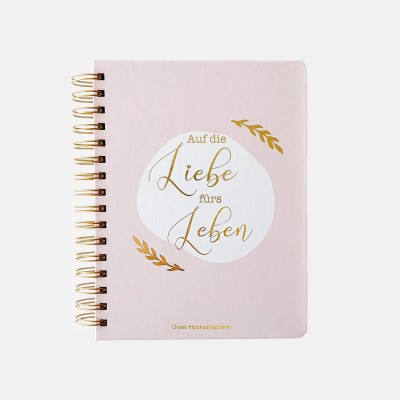 Hochzeitplaner Ringbuch rosa "Liebe fürs Leben"