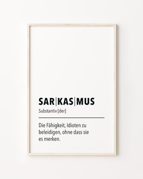 Definition Sarkasmus - Poster