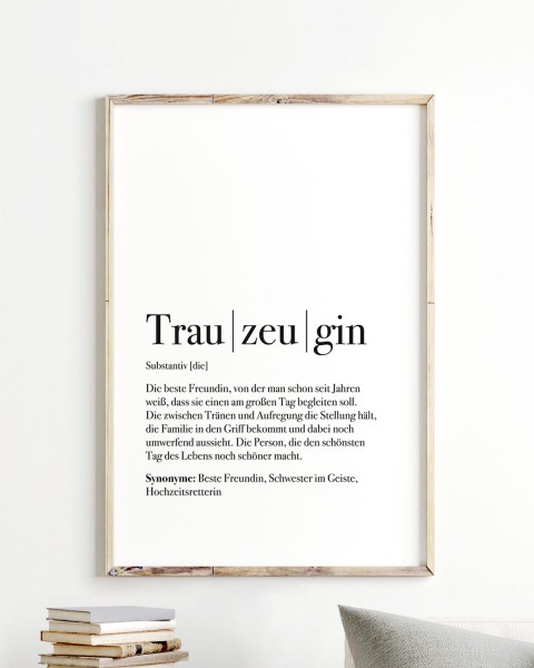 Definition Trauzeugin - Poster