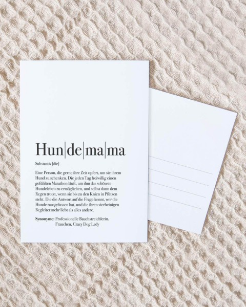 Definition Hundemama - Postkarte