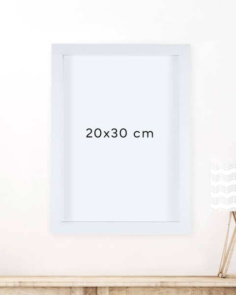 Bilderrahmen Weiß Echtholz - 20x30 cm