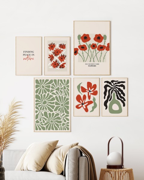 Poster-Set Some flowers
