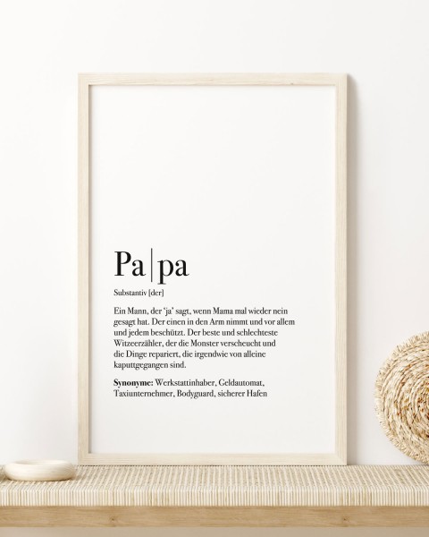 Definition Papa - Poster - Geschenk für deinen Papa - im Lieblingsmensch Shop