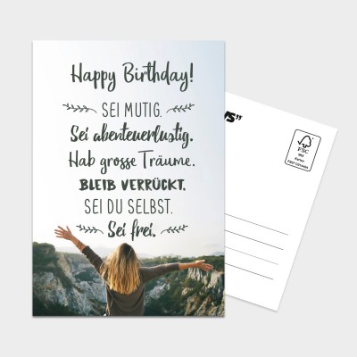 Happy Birthday - Postkarte
