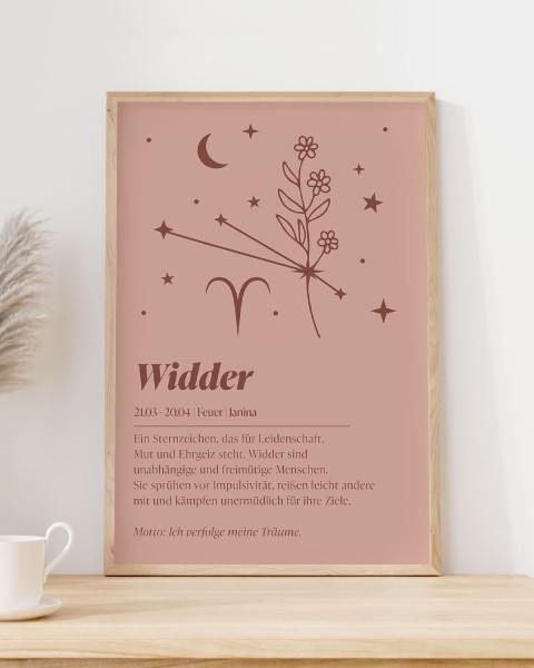 Sternzeichen Definition Widder - Poster