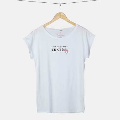Lässiges T-Shirt - Let's talk about Sekt