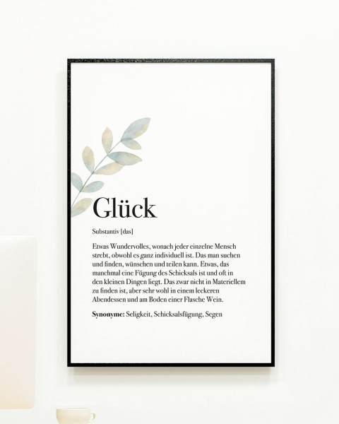 Definition Glück - Poster