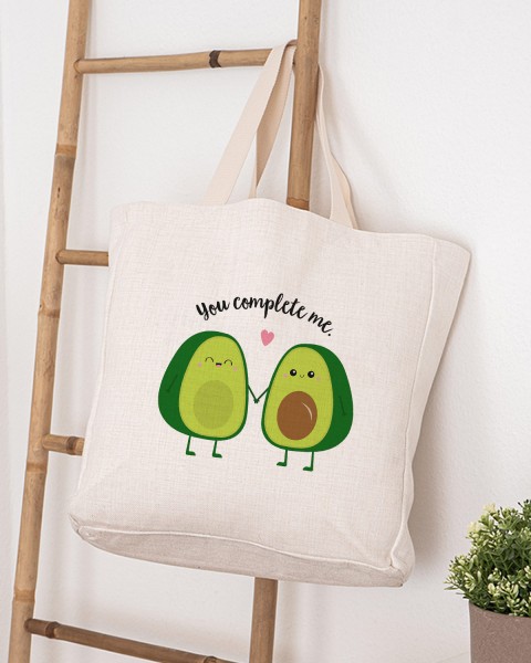 You complete me - Stofftasche