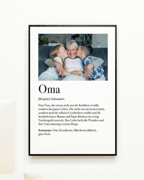 Definition Oma - Foto-Poster