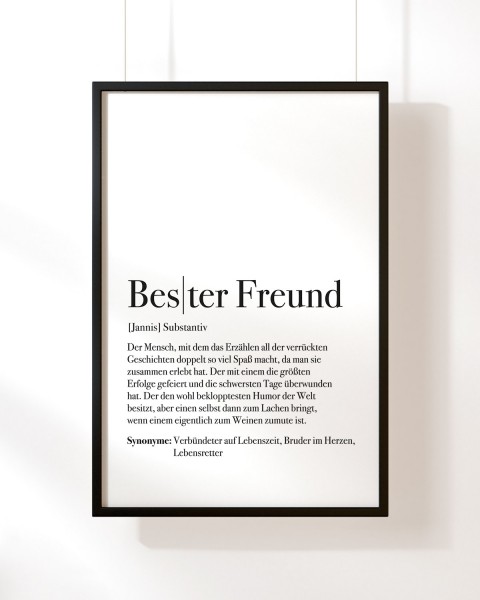 Definition Bester Freund - Poster