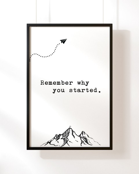 Remember why you startet - Poster