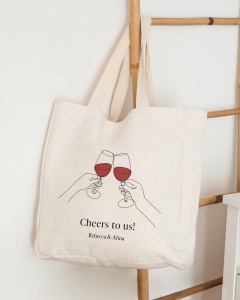 Motiv: Cheers to us - VS" Stofftasche