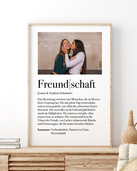Definition Freundschaft - Foto-Poster