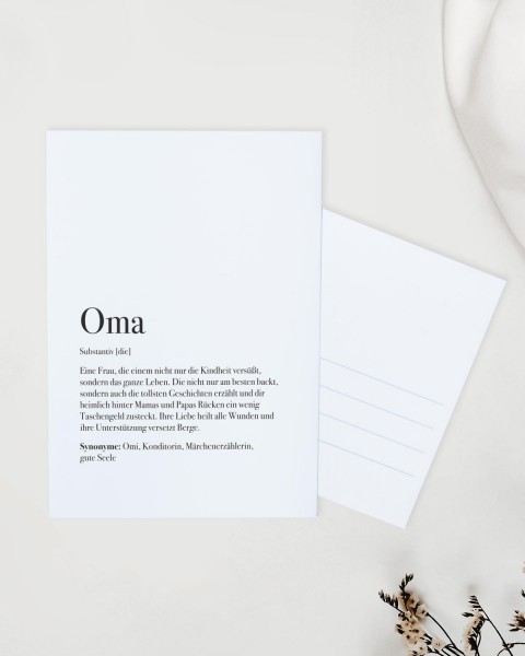 Oma - Postkarte
