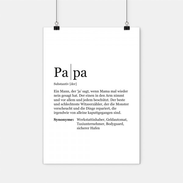 Dudeneintrag Papa - Poster A2