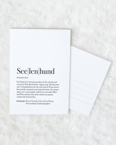Definition Seelenhund - Postkarte