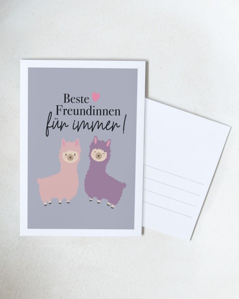 Postkarte Freundschaft - Beste Freundinnen für immer