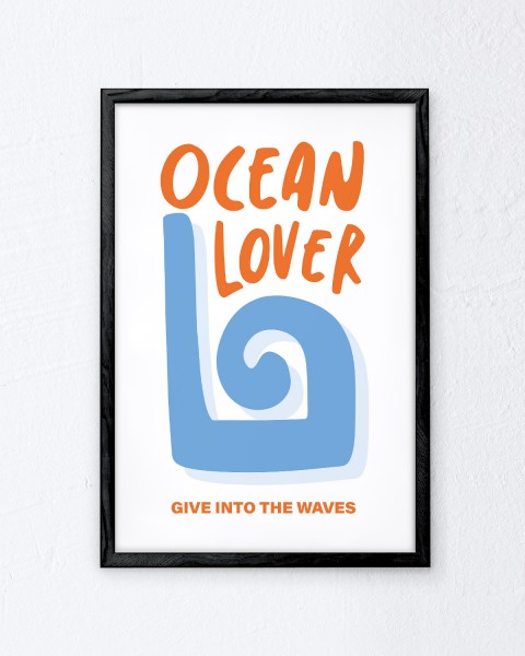 Ocean Lover Poster Wellen Poster