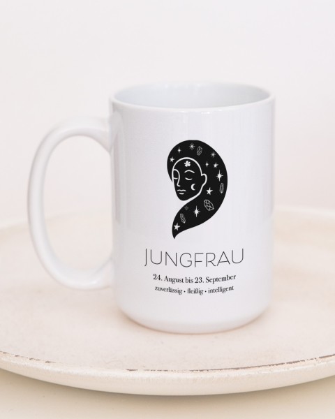 Motiv: Sternzeichen "Jungfrau" - VS" Jumbotasse