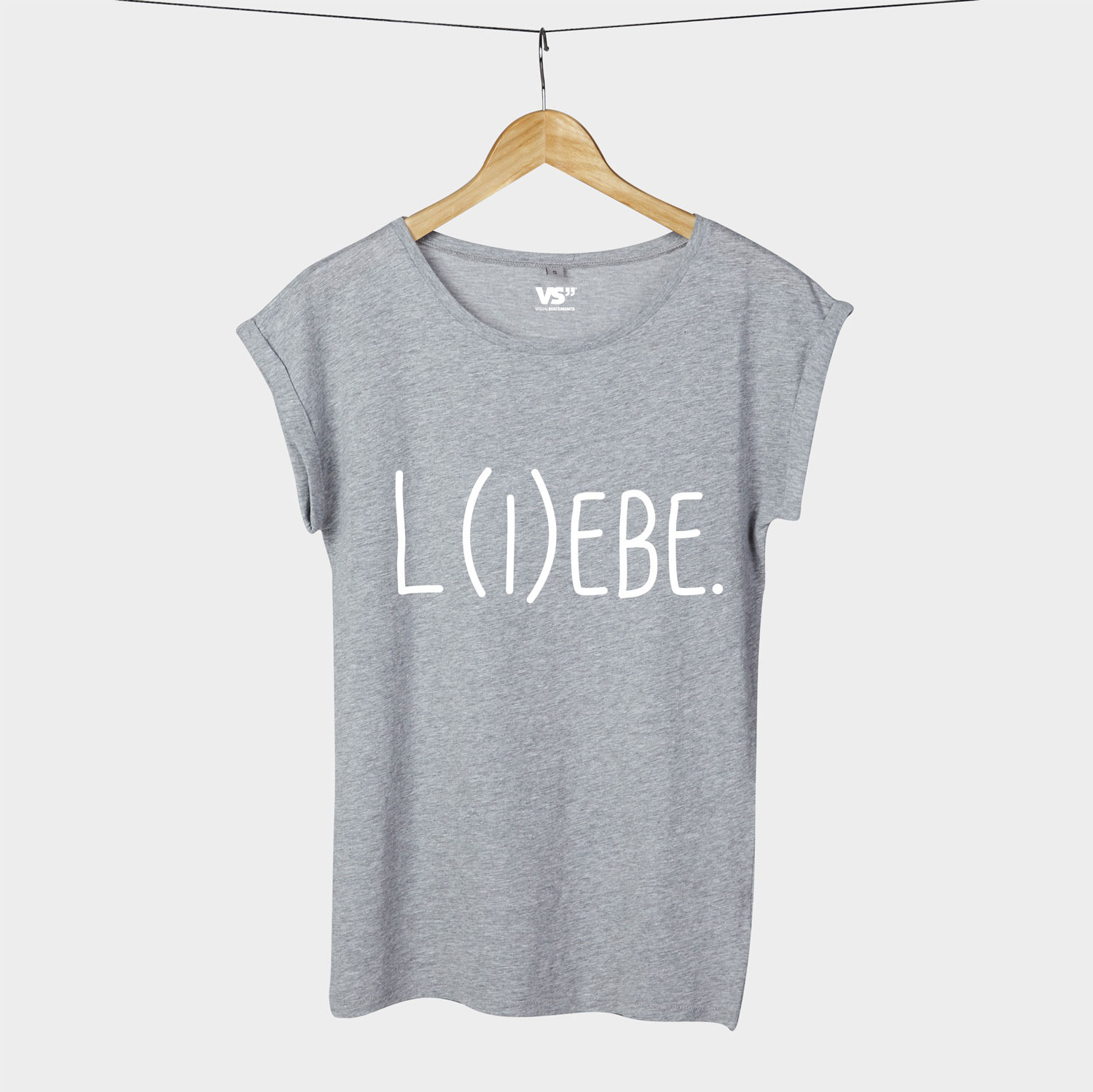 Motto T Shirt "L I EBE" Sommershirt in Weiß Schwarz oder Grau