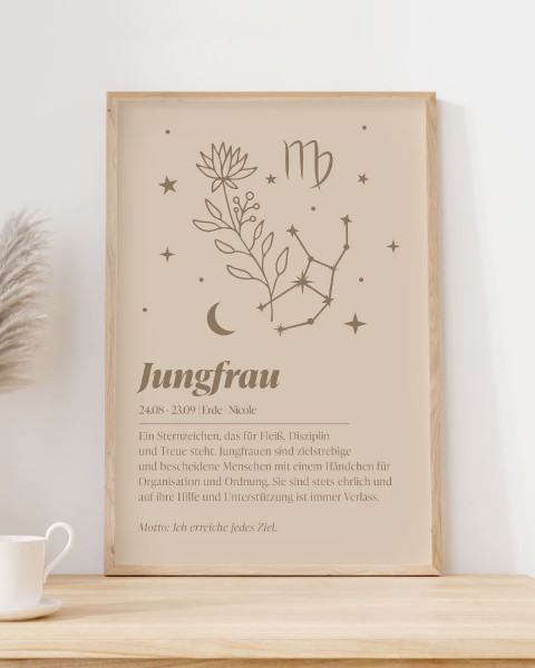 Sternzeichen Definition Jungfrau - Poster